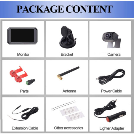 Yakry Caméra de Recul Sans Fil 1080P: Vue Claire, Installation Facile, Sécurité Maximale!