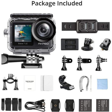 AKASO Brave 7 LE: 4K Action Camera with Dual Screen - Capture Your Adventures!