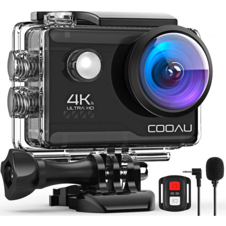 Cooau 4K, the action camera with external microphone