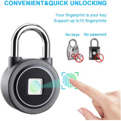 MEGAFEIS Fingerprint Bluetooth Padlock: Keyless Security for Home & Outdoors