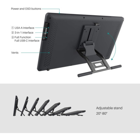Huion Kamvas 13 : Tablette Graphique Pro - Écran Full HD, Ultra-Fine & Portable!
