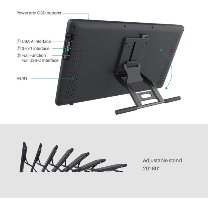 Huion Kamvas 13 : Tablette Graphique Pro - Écran Full HD, Ultra-Fine & Portable!