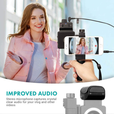 Movo SmartCine: Pro Smartphone Video Kit with Mic & LED Light - Vlog Like a Pro!