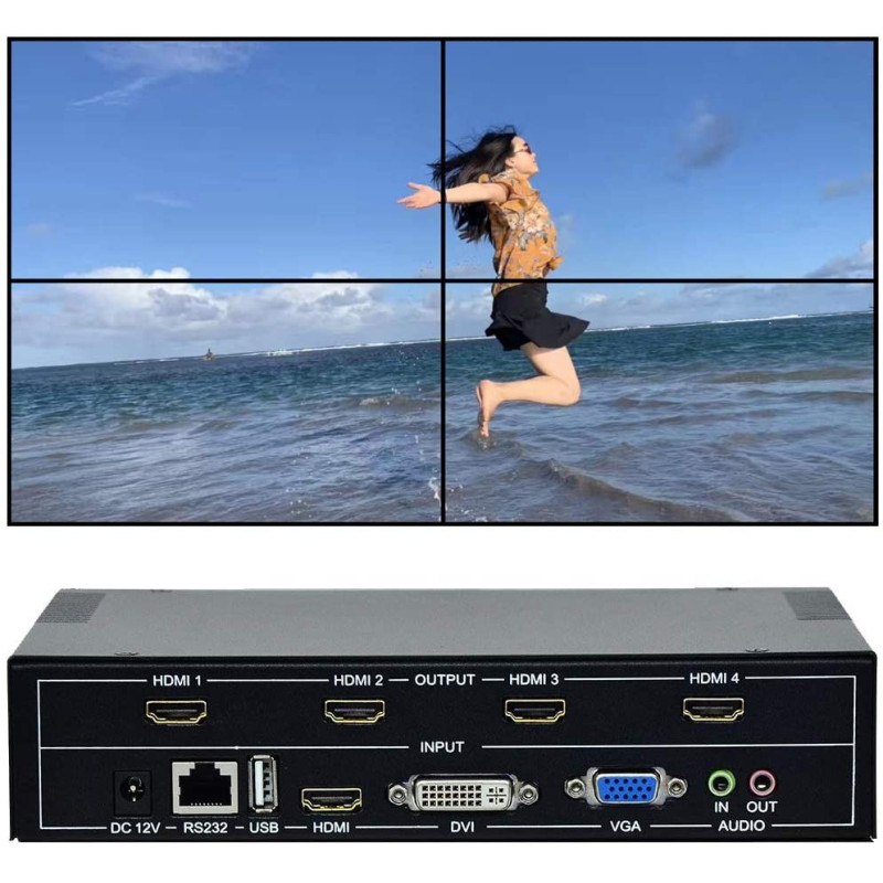 ESZYM 4-Channel Video Wall Controller: Enhance Your Viewing Experience