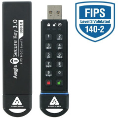Apricorn Aegis Secure Key 3: Clé USB 120Go Cryptée - Sécurité Maximale de Vos Données!