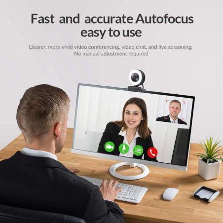 Webcam Angetube 1080p avec Ring Light : Lalliée parfaite pour vos streams et visioconférences !