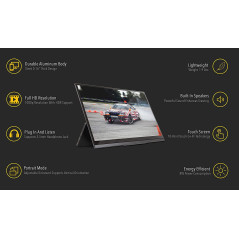 SideTrak Solo Pro: 15.8 Portable Touchscreen Monitor - Boost Your Productivity Anywhere!
