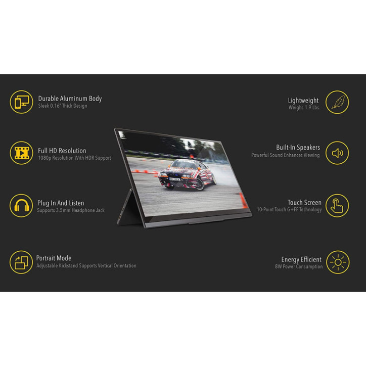 SideTrak Solo Pro: 15.8 Portable Touchscreen Monitor - Boost Your Productivity Anywhere!