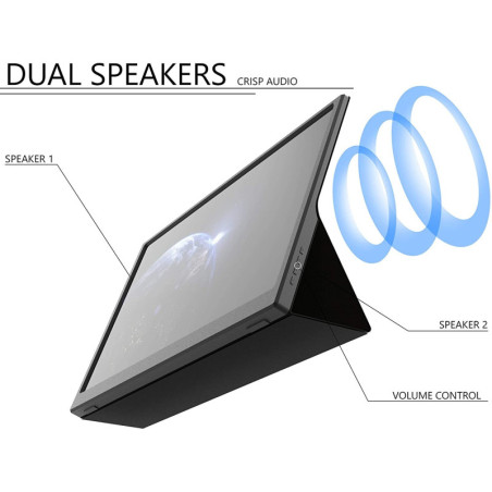 GTEK Moniteur Portable 15.8 Full HD : Écran nomade ultra-léger pour travail et jeux !