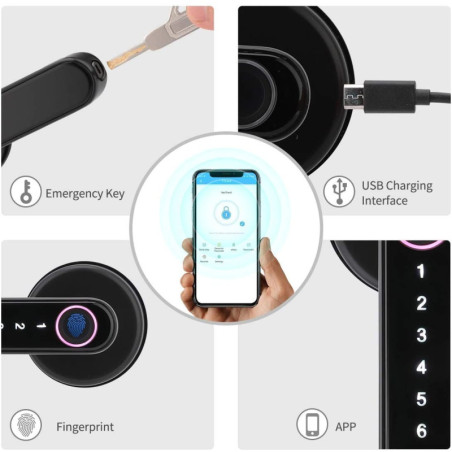 Laxre Serrure Intelligente Bluetooth à Empreinte Digitale: Sécurité et Simplicité pour Votre Maison