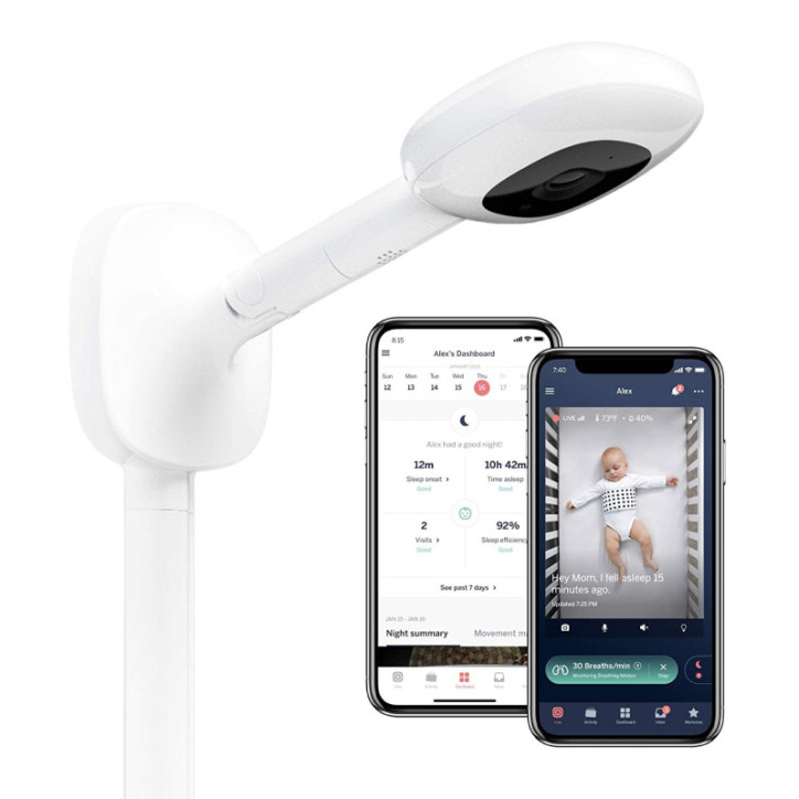 Nanit Pro Smart Baby Monitor: HD Video, Sleep Tracking & Breathing Monitoring - Peace of Mind Guaranteed!
