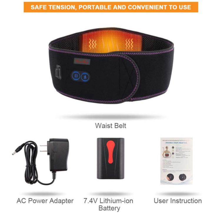 Back Pain Relief Heating Pad with Massage: Cordless, Customizable Heat & Vibration Back Pain Relief Heating Pad with Massage: Cordless, Customizable Heat & Vibration