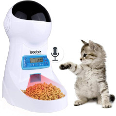 Distributeur Automatique Iseebiz 3L: Nourriture Programmée et Voix Personnalisée pour Chat et Chien