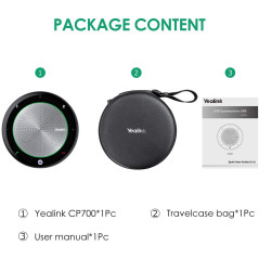 Yealink CP700: Haut-Parleur Bluetooth Portable Certifié Teams - Son Impeccable Partout!