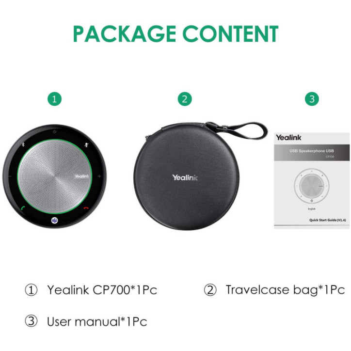 Yealink CP700 Teams Certified Bluetooth Speakerphone: Crystal Clear Audio for Home & Office! Yealink CP700 Teams Certified Bluetooth Speakerphone: Crystal Clear Audio for Home & Office!