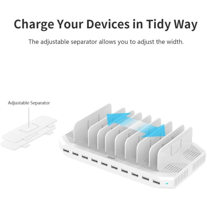 Alxum 120W Charging Station: Power Up 10 Devices at Once! Fast USB Charger Organizer Alxum 120W Charging Station: Power Up 10 Devices at Once! Fast USB Charger Organizer
