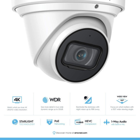 Amcrest 4K UltraHD Outdoor Security Camera: See Every Detail, Day or Night!