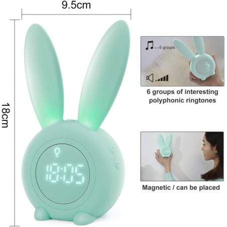 Veilleuse Lapin Homealexa: Douce Lumière, Sommeil Paisible avec Télécommande!