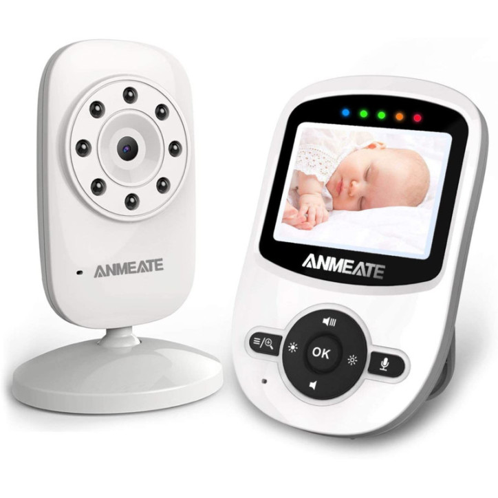 ANMEATE Baby Monitor: Wireless, Night Vision, Two-Way Audio & Temperature Alerts - Peace of Mind for Parents! ANMEATE Baby Monitor: Wireless, Night Vision, Two-Way Audio & Temperature Alerts - Peace of Mind for Parents!