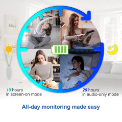 VTech VM819 Video Baby Monitor with 19Hour Battery Life 1000ft Long Range Auto Night Vision 2.8” Screen 2Way Audio Talk