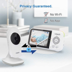 VTech VM819 Video Baby Monitor with 19Hour Battery Life 1000ft Long Range Auto Night Vision 2.8” Screen 2Way Audio Talk