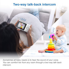 VTech VM819 Video Baby Monitor with 19Hour Battery Life 1000ft Long Range Auto Night Vision 2.8” Screen 2Way Audio Talk