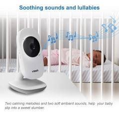 VTech VM819 Video Baby Monitor with 19Hour Battery Life 1000ft Long Range Auto Night Vision 2.8” Screen 2Way Audio Talk