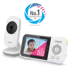 VTech VM819: Moniteur Bébé Longue Portée avec Berceuses et Capteur de Température - Tranquillité desprit!