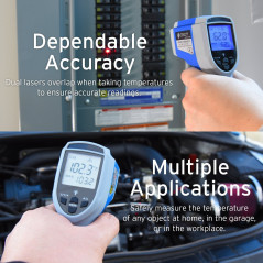 Etekcity Infrared Thermometer 1080 (Not for Human) Temperature Gun Non-Contact Digital Laser Thermometer-58℉~1022℉ (-50℃～550℃)