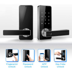 Tiffane 5-in-1 Smart Lock: Keyless Entry with Fingerprint, Keypad & App Control - Secure Your Home Now!