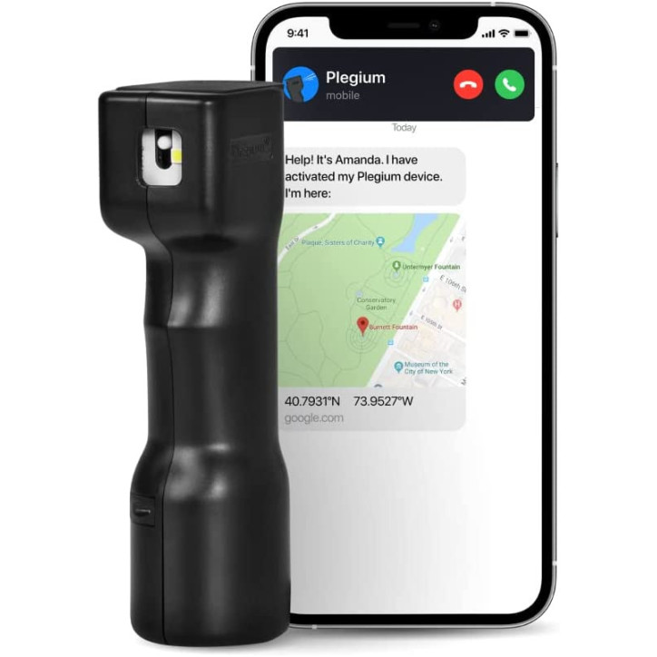 Plegium Smart Pepper Spray: GPS, Siren & Light - Instant Self Defense for Women & Men Plegium Smart Pepper Spray: GPS, Siren & Light - Instant Self Defense for Women & Men