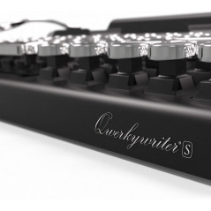 Qwerkywriter S Qwerkytoys Typewriter Inspired Retro Mechanical Wired & Wireless Keyboard with Tablet Stand