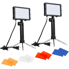 Emart Portable LED Photography Lighting Kit: Continuous Light with Color Filters for Stunning Photos & Videos