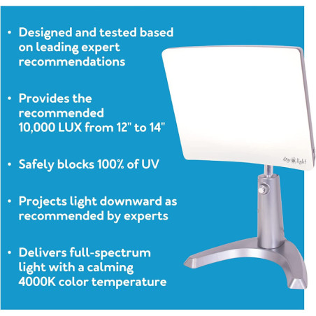 Carex Day-Light Classic Plus: 10,000 LUX UV-Free Light Therapy Lamp for Enhanced Mood & Energy