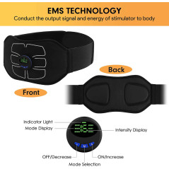 MarCoolTrip MZ ABS Stimulator,Ab Machine,Abdominal Toning Belt Workout Portable Ab Stimulator Home Office Fitness Workout