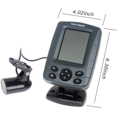 Phiradar FF688C: Find Fish Faster! Dual Sonar, Sunlight Readable LCD - Perfect for Kayak & Boat Fishing