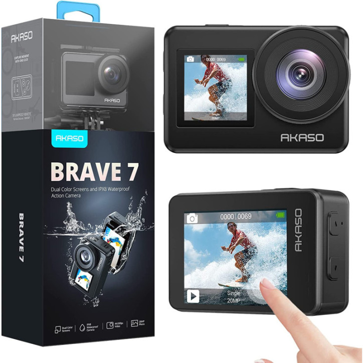 AKASO Brave 7 LE : Caméra dAction 4K Étanche avec Double Écran - Capturez lAventure ! AKASO Brave 7 LE : Caméra dAction 4K Étanche avec Double Écran - Capturez lAventure !