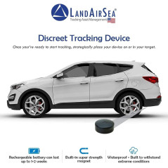 LandAirSea Traceur GPS 54, support magnétique étanche. Couverture globale. Suivi en temps réel 4G LTE pour véhicule, actif,