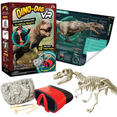 Dino Dig VR Science Kit: Unearth a T-Rex Fossil & Explore Virtual Reality Dinosaur Adventures!