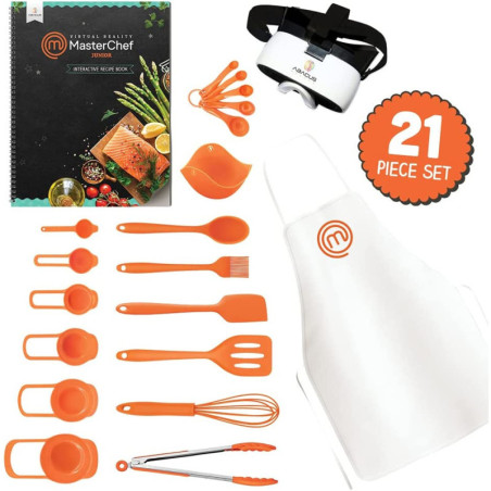 VR MasterChef Junior Kit: Cook, Learn & Explore! STEM Cooking with VR Goggles for Kids 8-12