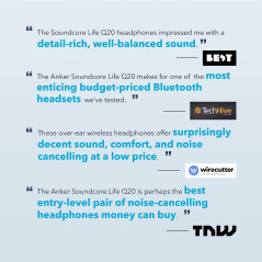 Soundcore Life Q20: Casque Bluetooth à Réduction de Bruit Hi-Res - Son Immersif & Confort Absolu!