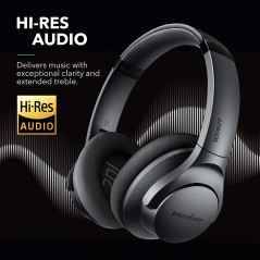 Anker Soundcore Life Q20 Hybrid Active Noise Cancelling Headphones, Wireless Over Ear Bluetooth Headphones, 40H Playtime, Hi-Res