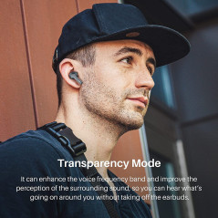TOZO NC2 Hybrid Active Noise Cancelling Wireless Earbuds, in-Ear Detection Headphones, IPX6 Waterproof Bluetooth 5.2 Stereo