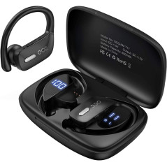 Occiam T17 Wireless Earbuds: 48H Playtime, Deep Bass, Waterproof - Perfect for Workouts!