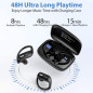 Occiam T17 Wireless Earbuds: 48H Playtime, Deep Bass, Waterproof - Perfect for Workouts!