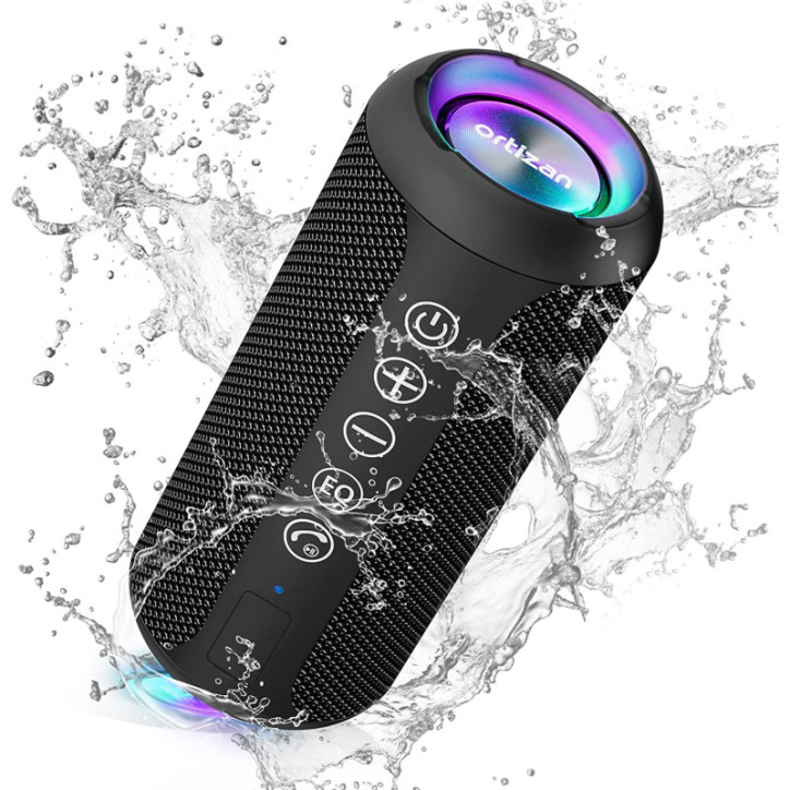 Ortizan Enceinte Bluetooth Étanche: Son Hi-Fi 360°, Autonomie 30H, Lumières RGB – Le Son qui Vous Suit! Ortizan Enceinte Bluetooth Étanche: Son Hi-Fi 360°, Autonomie 30H, Lumières RGB – Le Son qui Vous Suit!