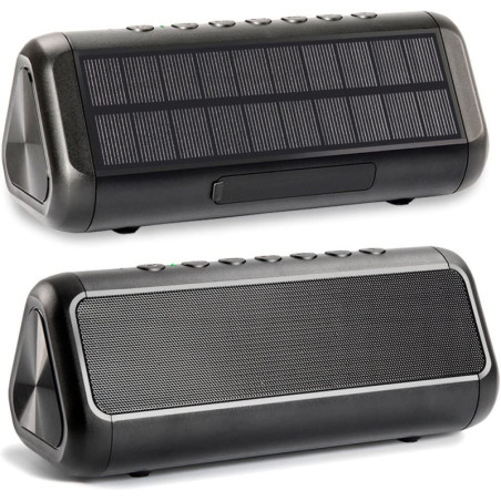 Friengood Solar Bluetooth Speaker 12W,IPX6 Waterproof Portable Wireless Speaker,50+ Hours Playtime Subwoofer,Bluetooth 4.2