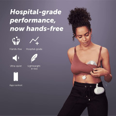 Elvie Stride Plus: Hospital-Grade, Wearable Breast Pump - App Controlled & Ultra Quiet