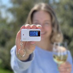 BACtrack Go Keychain Breathalyzer (White) | Ultra-Portable Pocket Keyring Alcohol Tester for Personal Use
