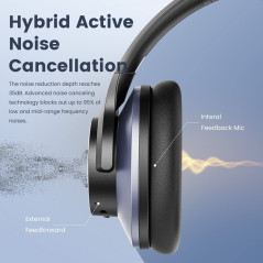 OneOdio A10 : Casque ANC Hi-Res Autonomie 62H - Son Immersif & Mode Transparence